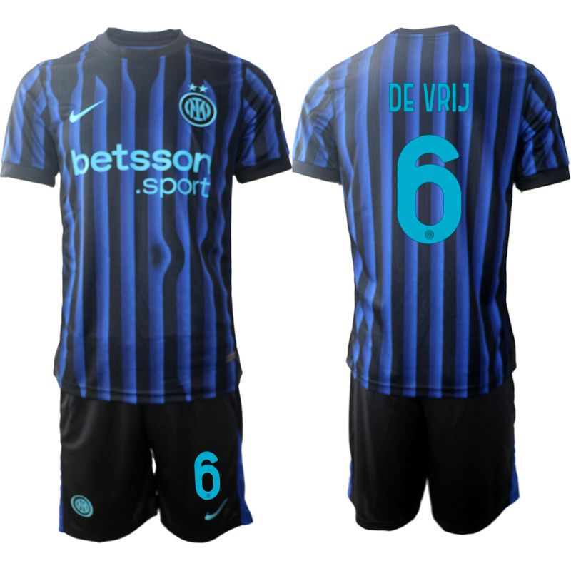 Men 2025-2026 Club Inter Milan CF home Black #6 Soccer Jersey